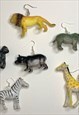handmade unisex plastic weird Zoo animal festival earrings