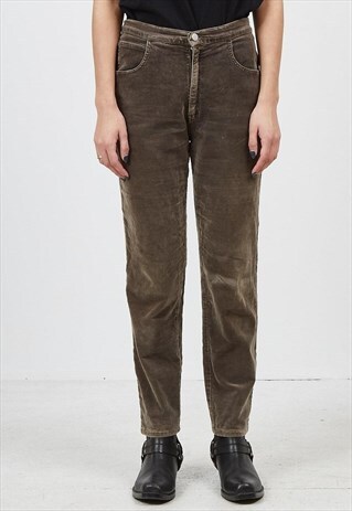 VINTAGE BROWN ARMANI VELVET TROUSERS BOTTOMS