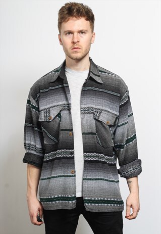 VINTAGE AZTEC PATTERNED SHIRT