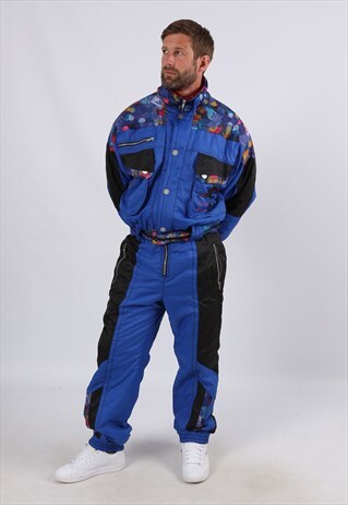 VINTAGE FORCE 50 FULL SKI SUIT SNOW UK M / L 42" (6FN)