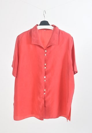 VINTAGE 80S OVERSIZED BLOUSE IN PINK