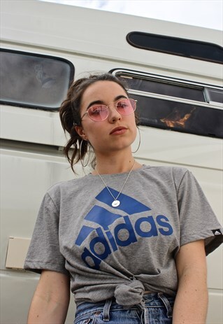 90'S RETRO GREY SPELL-OUT T-SHIRT