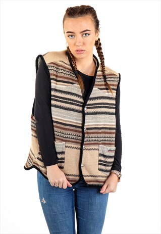 VINTAGE FLANNEL GILLET JACKET J2713