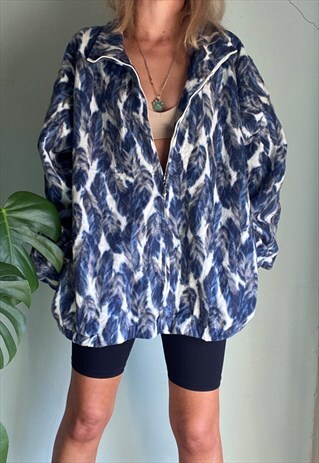 VINTAGE PATTERNED FLEECE JACKET