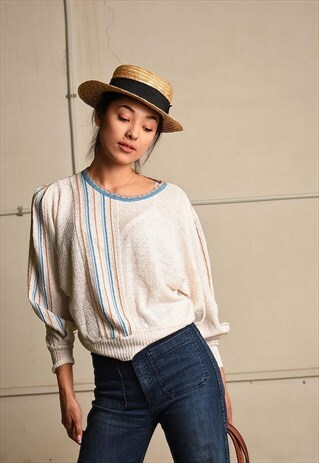 80'S RETRO PARIS CHIC SUMMER KNIT JUMPER