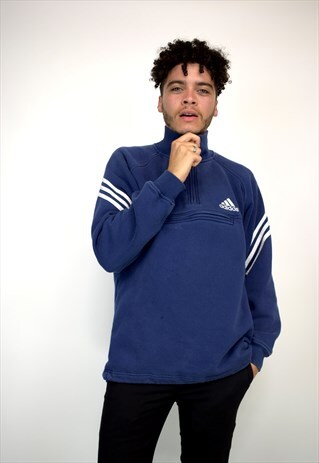 VINTAGE 90'S ADIDAS 1/4 ZIP SWEATSHIRT