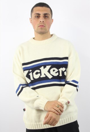 VINTAGE KICKERS 90S CREAM JUMPER