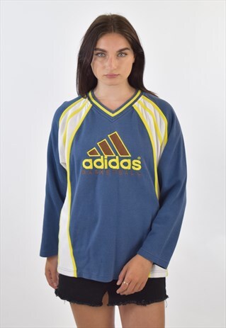 VINTAGE 90S BLUE ADIDAS BASKETBALL SWEATSHIRT