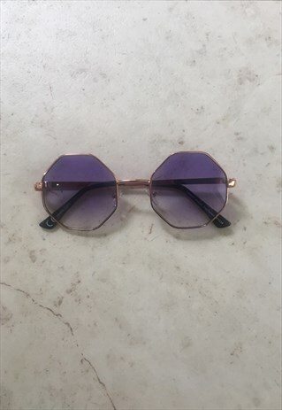 OCTAGONAL SUNGLASSES - PURPLE
