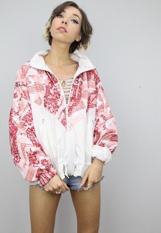 VINTAGE 80S 90S OVERSIZED FESTIVAL SHELL JACKET
