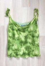 Y2K Green Bleached Cami Top