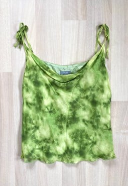 Y2K Green Bleached Cami Top