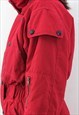 80S SKI SUIT JUMPSUIT PLAYSUIT OVERALLS COVERALLS RED SNOW