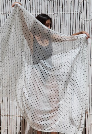 SILK POLKA DOT PAREO/SHAWL
