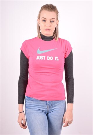NIKE WOMENS VINTAGE T-SHIRT TOP XL PINK 90S