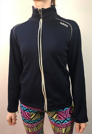 VINTAGE 80S DESCENTE ADIDAS JACKET TENNIS BLUE