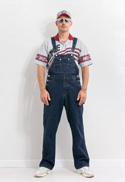 Denim overalls Vintage jean jumpsuit dungarees men M