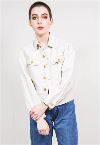 LEE VINTAGE 90'S WHITE DENIM JACKET