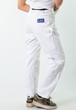 White 90s Dickies  Cargo Skater Trousers Pants Jeans