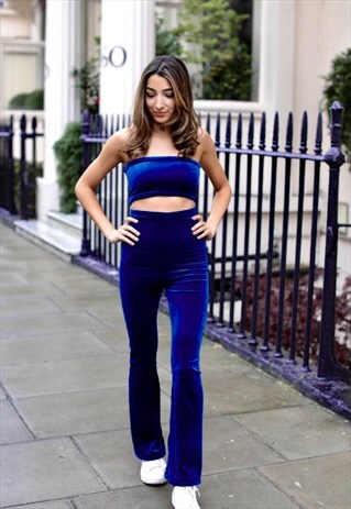 ELECTRIC BLUE VELVET CO-ORD
