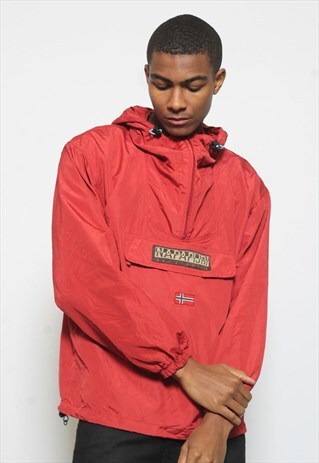 VINTAGE NAPAPIJRI OVERHEAD JACKET RED