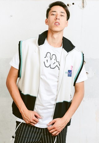 VINTAGE 80S SLEEVELESS TRACK JACKET