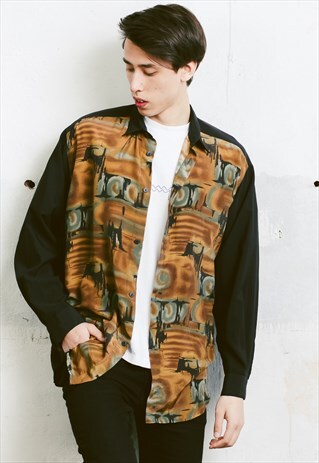 VINTAGE 90S PATTERNED SHIRT