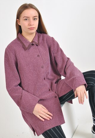 VINTAGE OVERSIZE SHIRT IN PURPLE