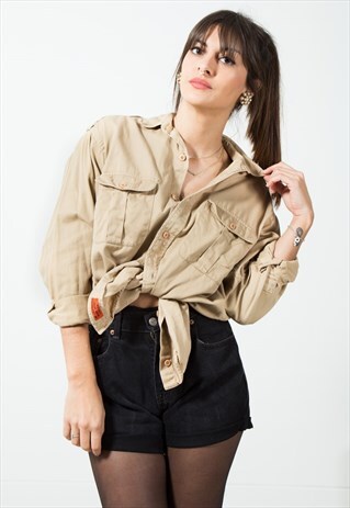 VINTAGE 80S POLO RALPH LAUREN OVERSIZED SHIRT / S5324