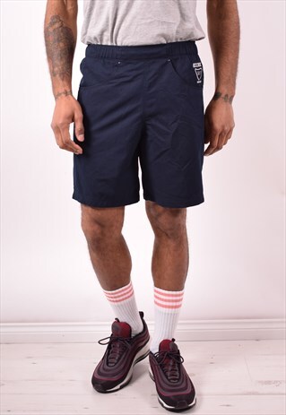 REEBOK MENS VINTAGE SHORTS XS NAVY BLUE 90S