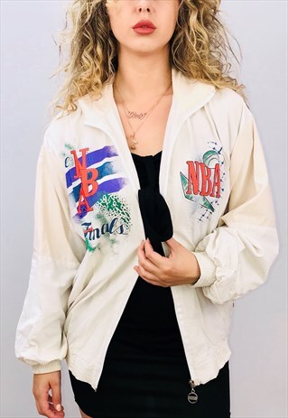 VINTAGE NBA FINALS OVERSIZED SHELL JACKET