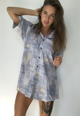 PATTERNED OVERSIZED RETRO VINTAGE UNISEX FESTIVAL SHIRT