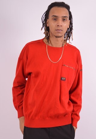 VINTAGE PAUL & SHARK JUMPER SWEATER RED