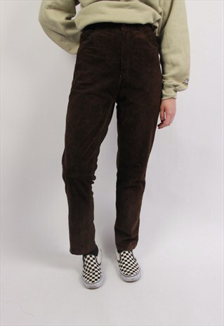 VINTAGE BROWN SUEDE TROUSERS
