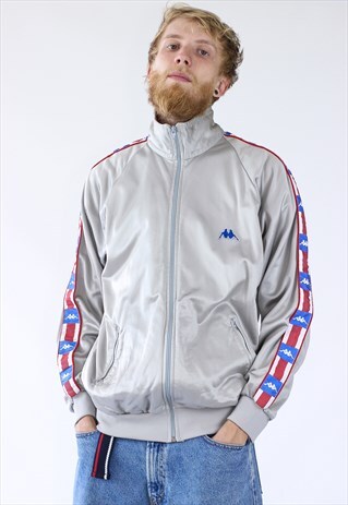 RARE 1984 VINTAGE MENS KAPPA USA OLYMPIC TRACK TOP JACKET