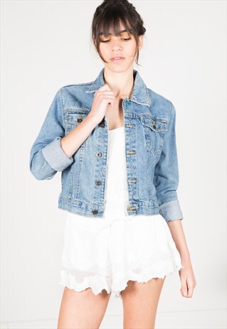 VINTAGE 80'S TOMMY HILFIGER DENIM JACKET / S1237