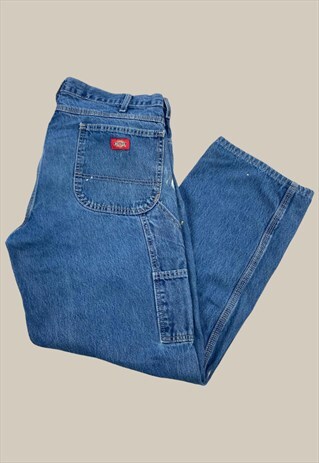 Vintage Dickies Jeans Workwear Cargo Pants 36x30 Blue 3134