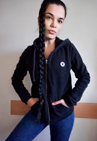 VINTAGE BLACK LOGO HOODIE