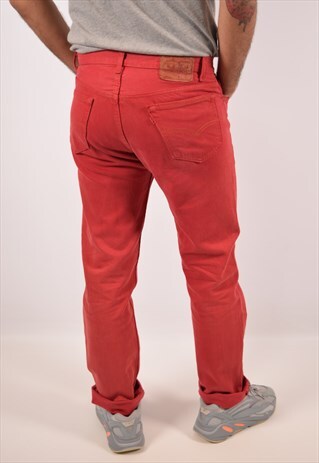 VINTAGE LEVI'S 501 JEANS STRAIGHT RED