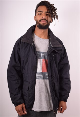 NIKE MENS VINTAGE JACKET LARGE BLACK 90S