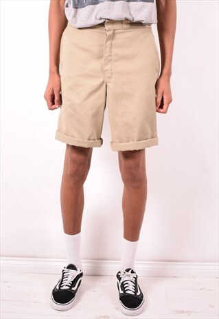 DICKIES MENS VINTAGE SHORTS W32 KHAKI 90S