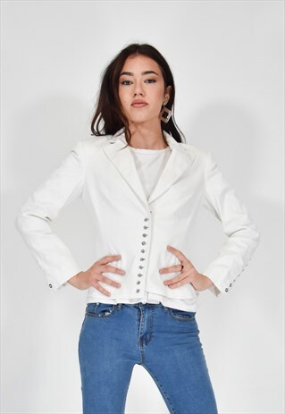 VERSUS WHITE VINTAGE ELEGANT JACKET