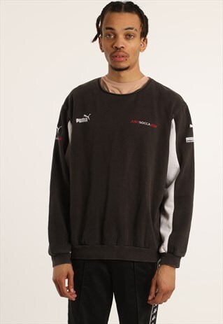 VINTAGE PUMA EMBROIDERED LOGO SWEATSHIRT