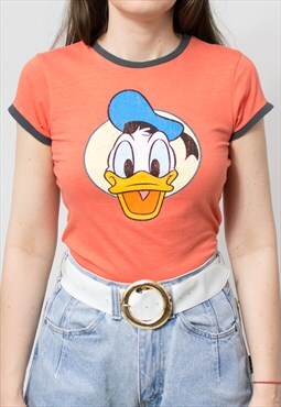 Vintage y2k Donald Duck t-shirt Disney top women size M