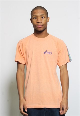 VINTAGE ASICS TAPE LOGO T-SHIRT ORANGE