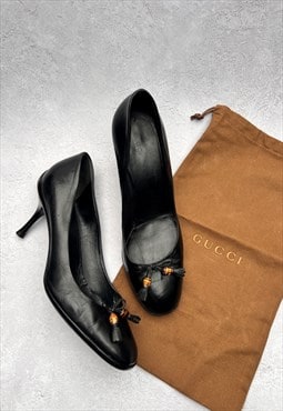 Gucci GG Heels Courts Black Authentic Leather EU 40 