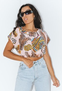 Vintage Printed Patterned 90s Reworked Graphic Tshirt