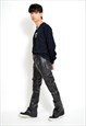 SIGNATURE LEATHER FLARE CARGO PANTS 