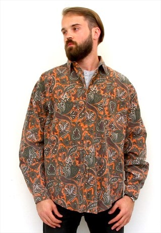 shirts shirt asos marketplace paisley abstract sleeve floral