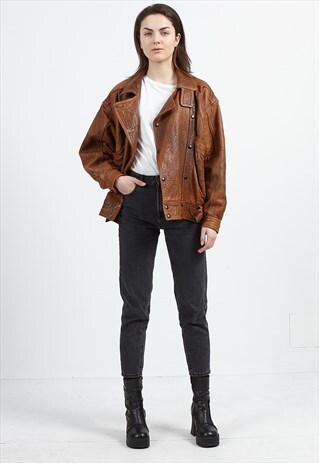 VINTAGE BROWN LEATHER JACKET